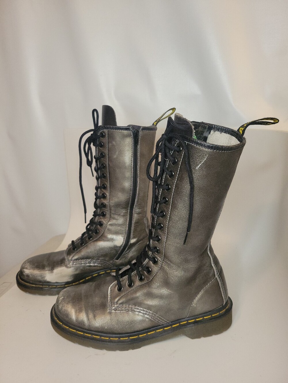 Dr. Marten's Air Wair Metallic Bronze Lace-Up Combat Boots